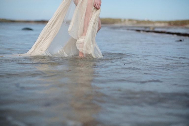 Song to the siren inspired - Windswept beach alternative wedding dress shoot by Zoe Campbell